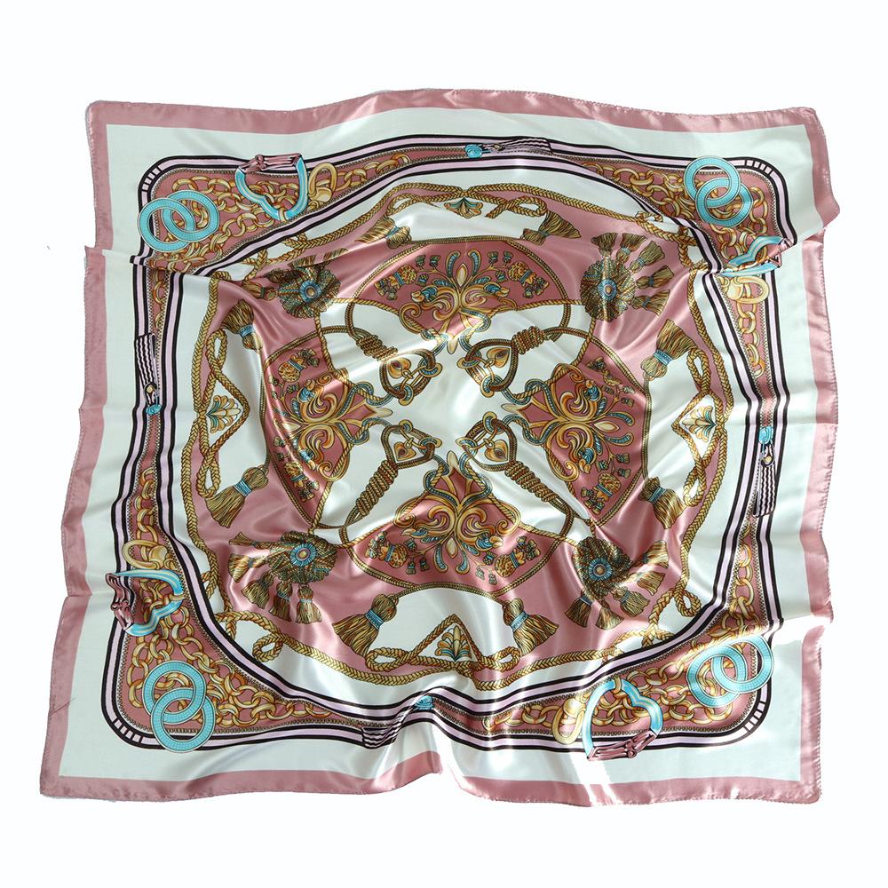 High-quality Luxurious Silk Scarves Headband Scarfs Neck Scarf For Women Chain Silk Scarf Women's Decorative Shawl