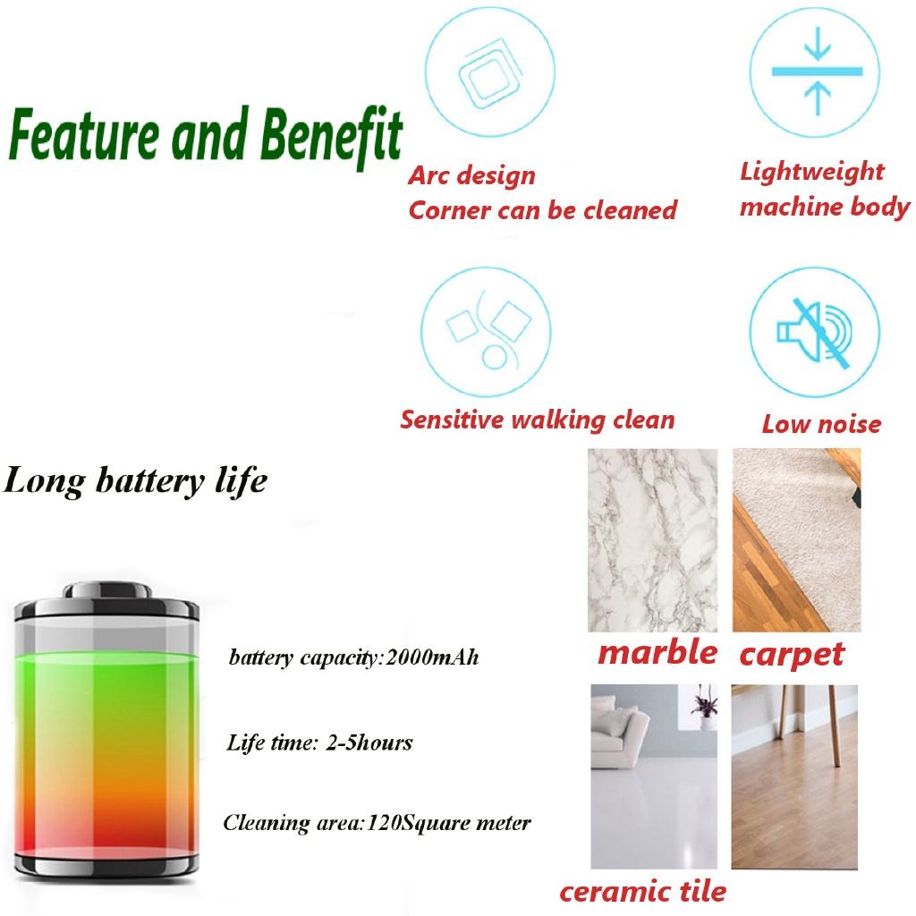 Rechargeable Automatic Smart Robots Vacuum Cleaner Strong Suction Sweeping Wet Dry Machine Vacuum Cleaner Suction