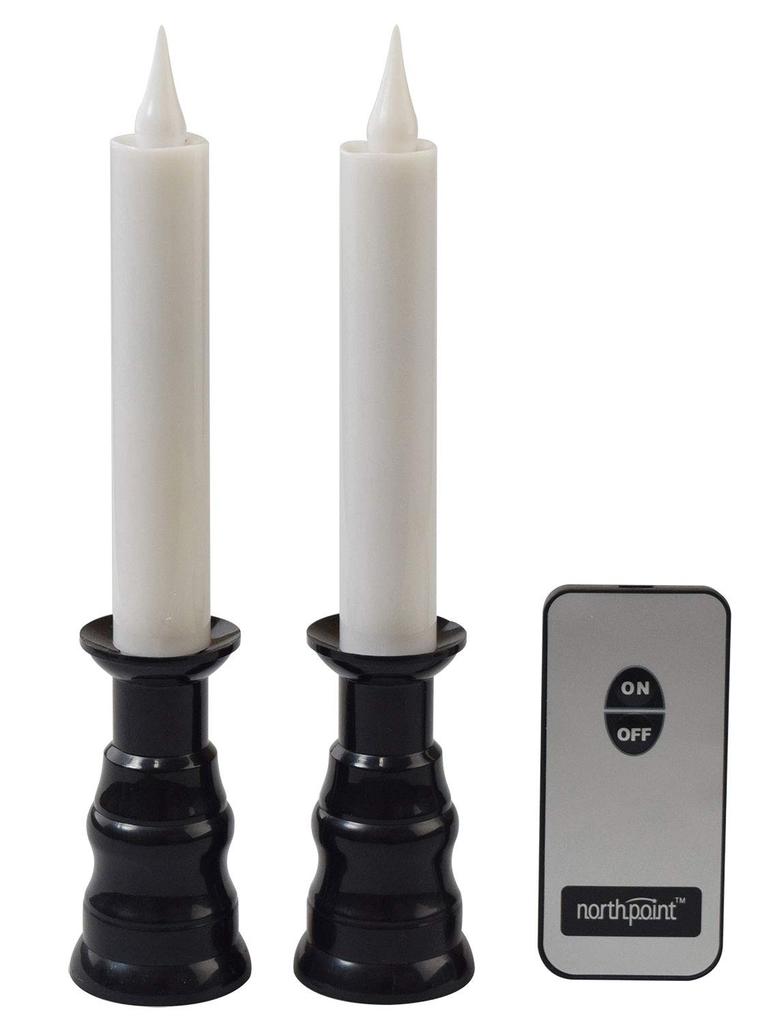 FINE Electric Candle for Buddhist Altars, Remote Controlled, Flickering, Flameless, Safe and Secure, FIN-806BK ABS