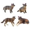 4 шт. Фигурки Волка Реалистичные Модели Животных Джунглей Ранняя Образовательная Игрушка X3UC