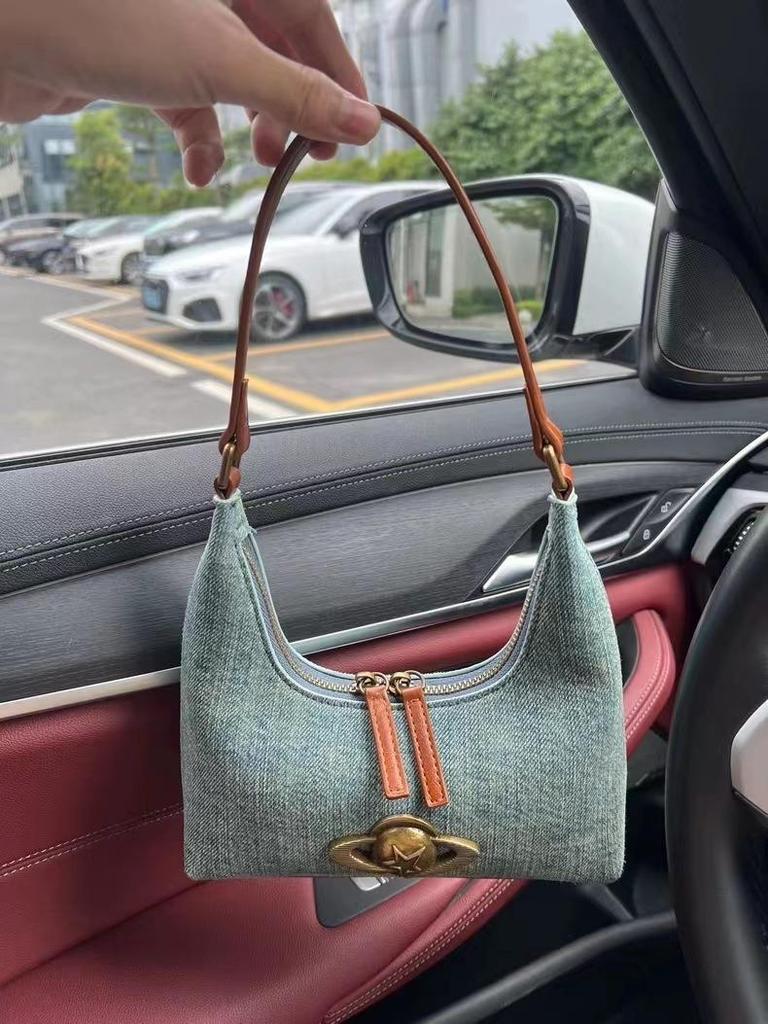 Новая джинсовая сумка через плечо Hobo Planet - Универсальная нишевая сумка