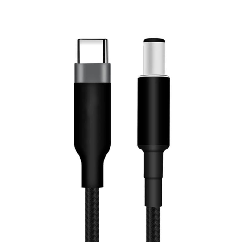 Шнур питания для ноутбука с быстрой зарядкой, наконечник USB C на DC 7.4x5.0 мм, 20 В, для зарядки ноутбуков, плетеный провод