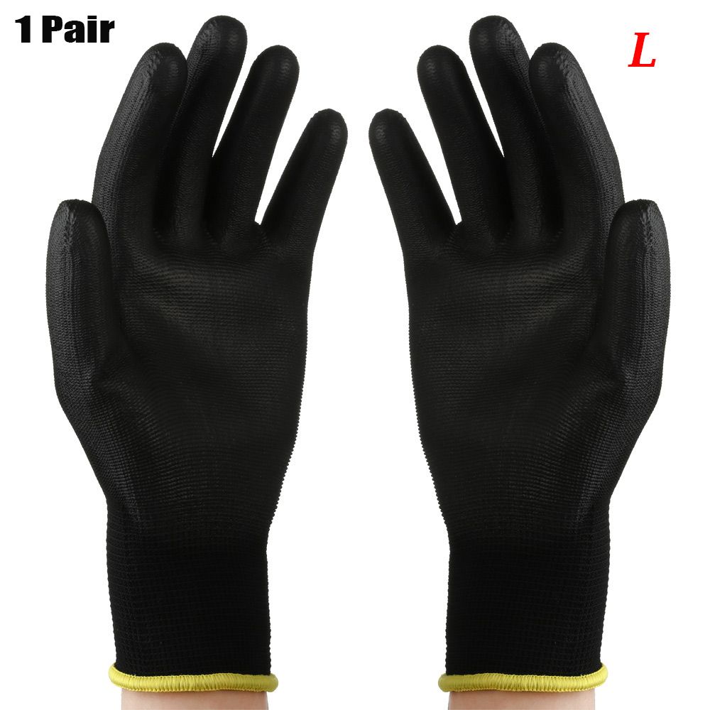 1/6 Pairs Anti-static Nylon PU Work Gloves Polyurethane Coated Labor Protection