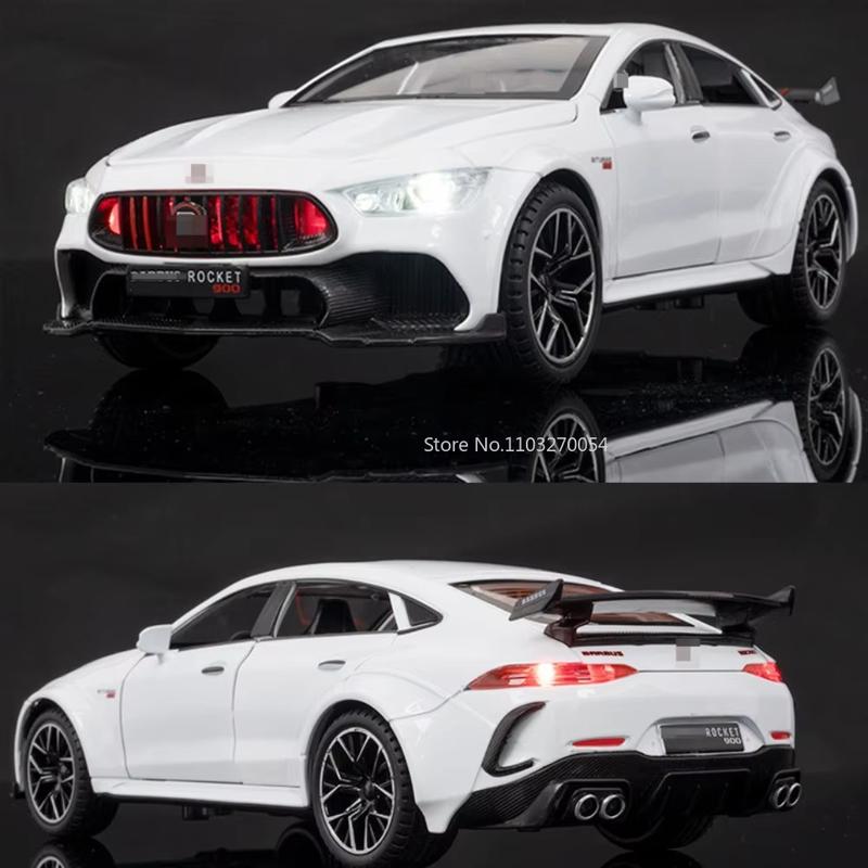 1/24 ROCKET 900 литая игрушечная модель автомобиля из сплава резиновые шины имитация салона 6 дверей открывающийся автомобиль коллекционные украшения детская игрушка мальчик подарок