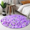 Круглые коврики с узором лаванды для кухни, прихожей, спальни, гостиной, мягкий ковер, нескользящий коврик