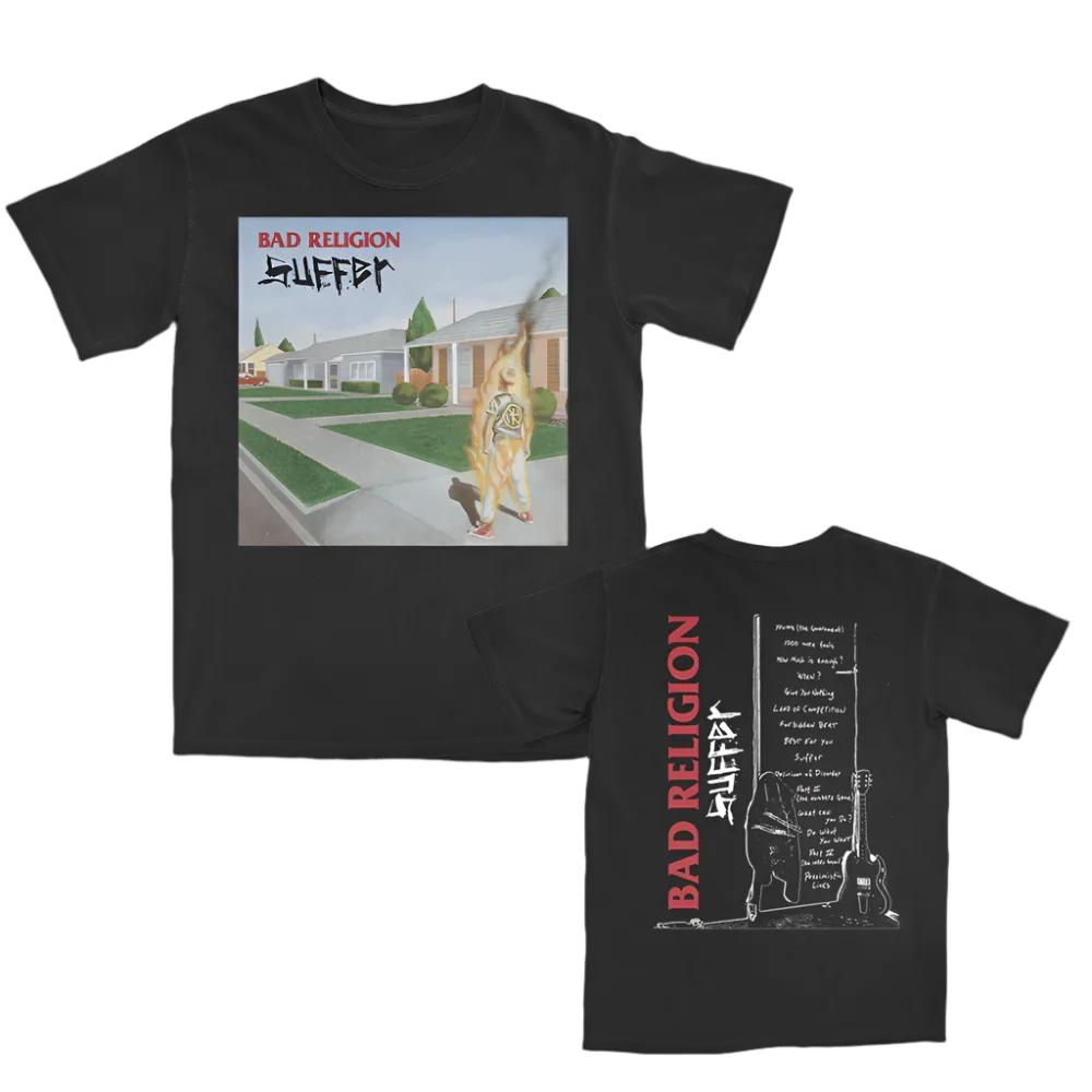Хлопковая футболка с графикой Bad Religion Унисекс Женская Летняя с коротким рукавом Модный бренд Роскошный топ Мужская Повседневная Винтажная Ретро Ежедневная футболка