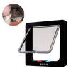 Cat Door Wearproof Automatic Window Closure Function Cat Interior Exterior Door for Pet Cat Dog Black L