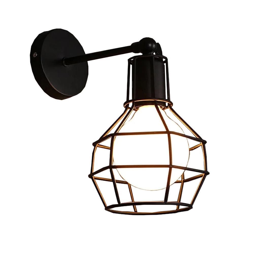 Винтажный металлический плафон-клетка, настенный светильник, каркас плафона, индустриальный стиль для прохода, коридора