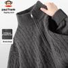 Men's Casual Half-Turtleneck Zipper Knit Sweater