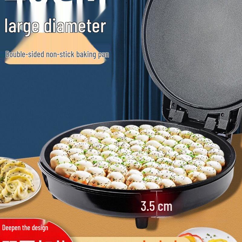 Двусторонний электрический гриль с углубленной поверхностью и функцией духовки для домашнего использования