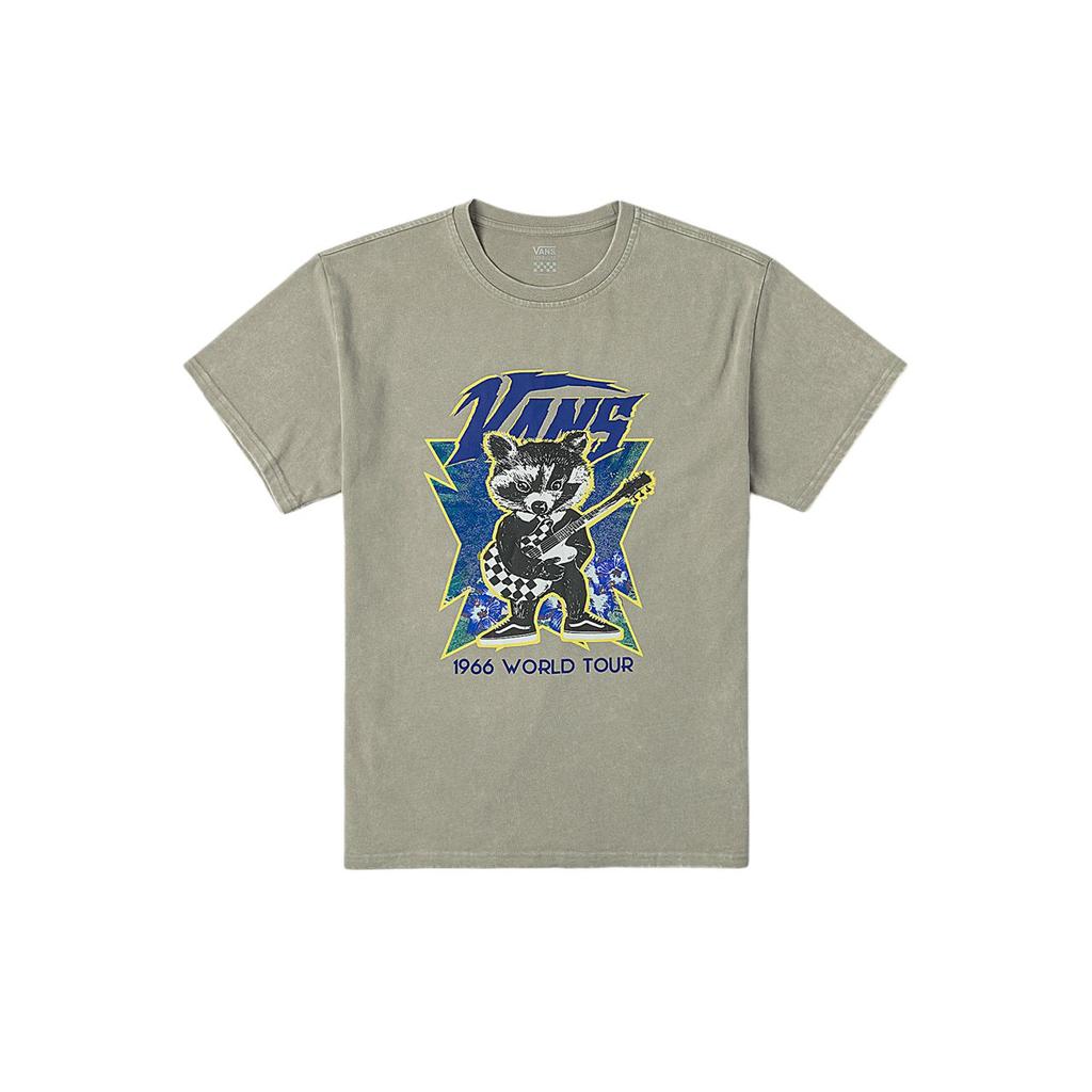 Vans Модная Универсальная Футболка с Круглым Вырезом и Коротким Рукавом Женские Топы Серо-Зеленый VN000NMNZUJ