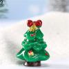 Resin Figurines Christmas Tree Snowman Miniatures Gift Box Mini Castle Xmas House Dollhouse Decor Micro Landscape