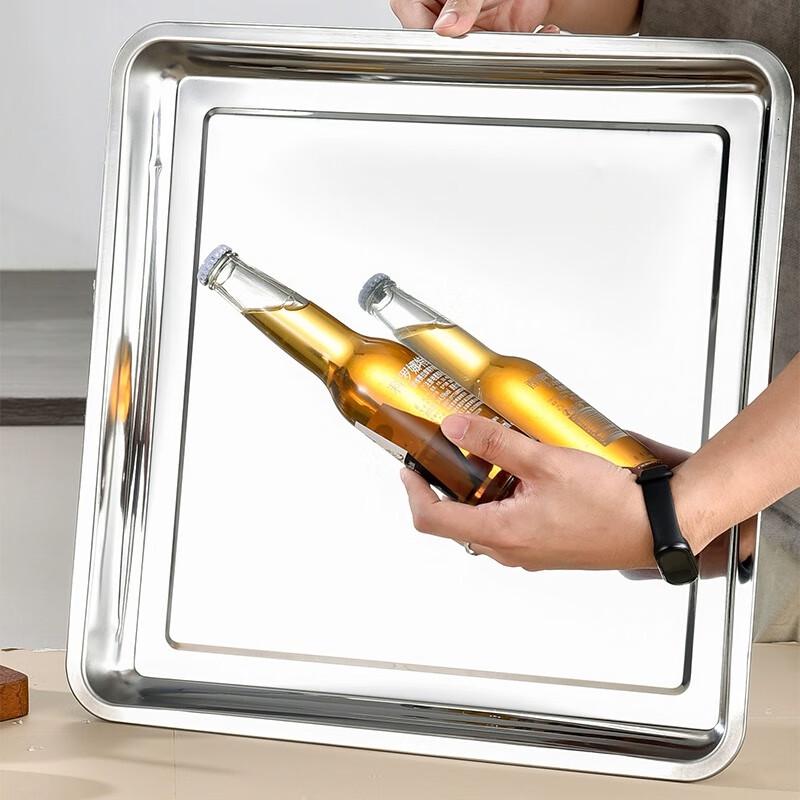 Thickened Stainless Steel Square Serving Tray