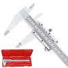 0-150/200/300mm 0-6/8/12 Inch Dual Scale Carbon Steel Vernier Caliper 0.001in 0.02mm Resolution with Thick Red Case