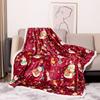 Flannel Blanket Christmas Thickened Digital Printed Lamb Flannel Napping Blanket Blanket for Winter Fuzzy Thick Warm Soft Throw Sofa Decoration
