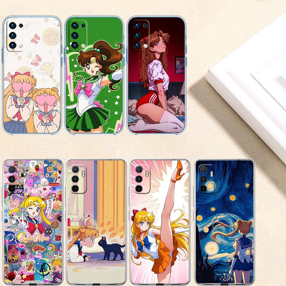 RE50 S-Sailors M-Moons Прозрачный чехол для телефона для Motorola Moto G7 G8 G9 G84 G85 G73 G24 G15 Z2 Play Power Plus