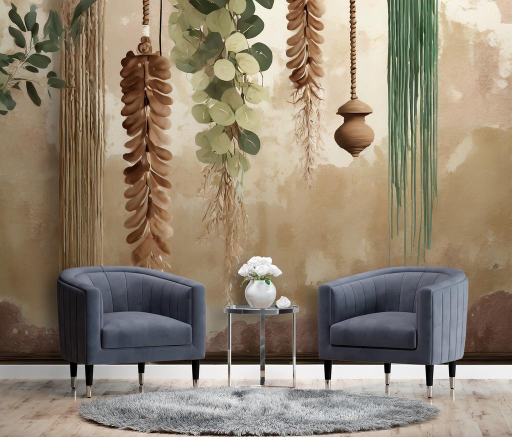 Wallpaper Hanging leaves scandi boho