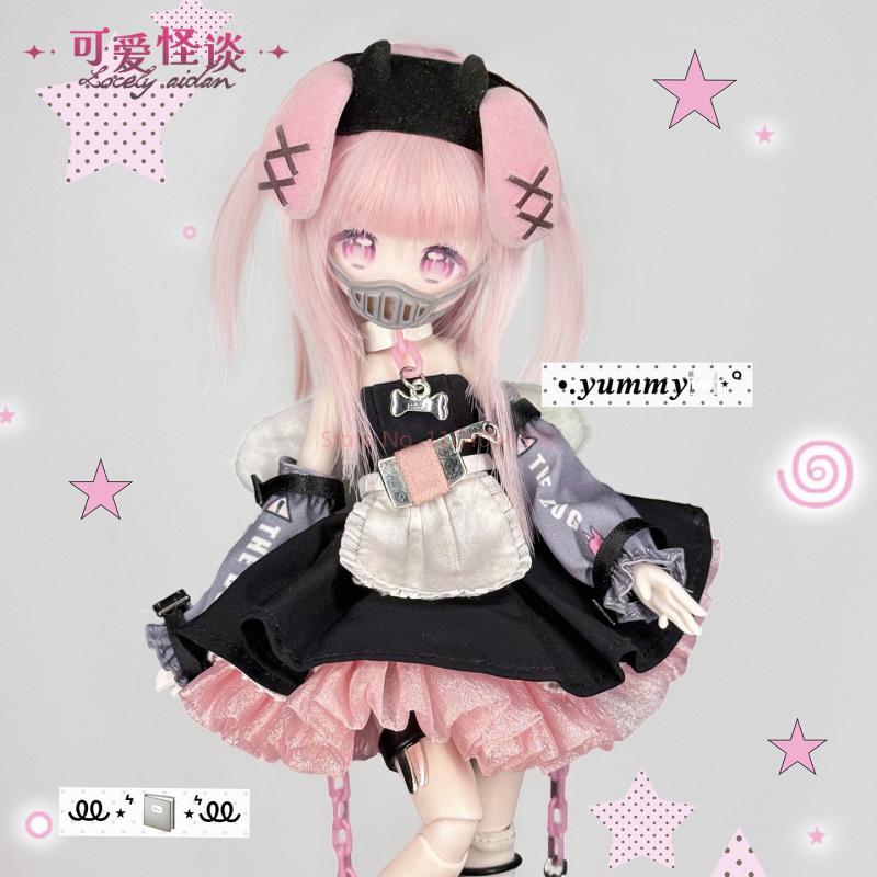 Аутентичные Несъедобные Куклы 8 Точек Вживленные Волосы BJD Кукла Милая Загадочная Аниме Фигурка Настольное Украшение Модный Игрушка Подарок