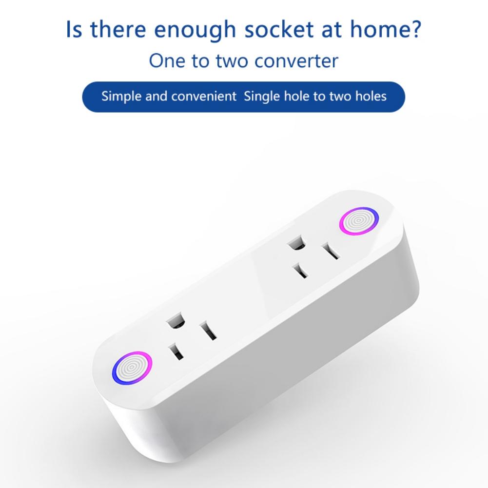 Умная розетка Wi-Fi Smart US. Розетка Статистика электричества Умный дом США. Регулирование Drag Two Double Plug