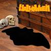 Spooky Bat Shaped Bath Mat Non Slip Halloween Doormat Gothic Horror Rug Water Resistant for Bathroom Bedroom Foyer Decor