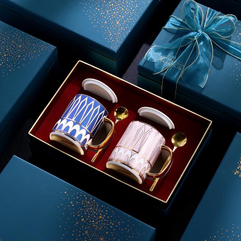 Пара чашек, Пара стаканов для воды, Послеполуденный чай, Набор подарочной коробки чашек в стиле гуочао, легкая роскошь