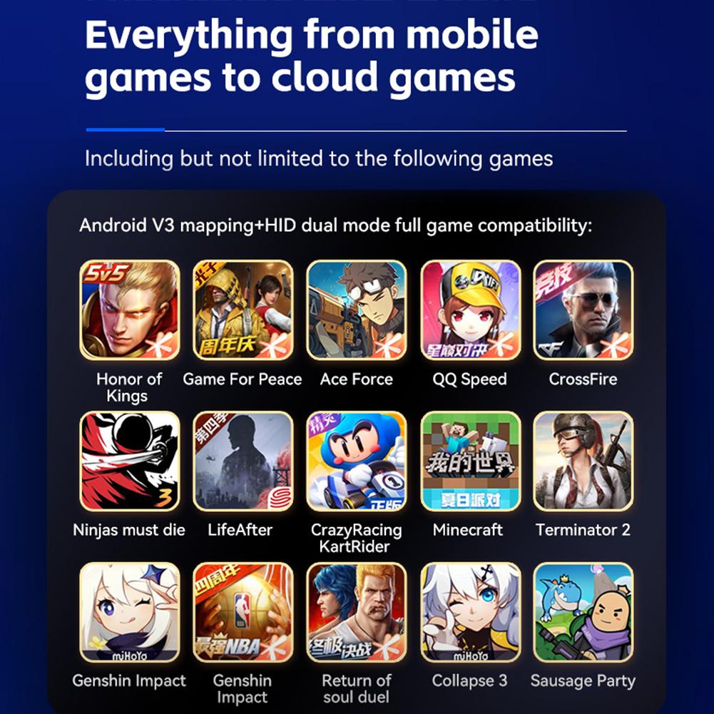 Телескопический геймпад для сотового телефона с охладителем, совместимый с Bluetooth, 5.2, двойная вибрация, поддержка потоковой передачи на PS3/PS4/NS Switch/Xbox/PC