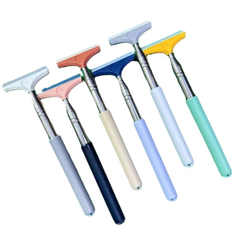 Car Rearview Mirror Wiper Cleaning Tool Auto Glass Mist Cleaner Scraper Accessories Handle Telescopic Window Cleaning Brush