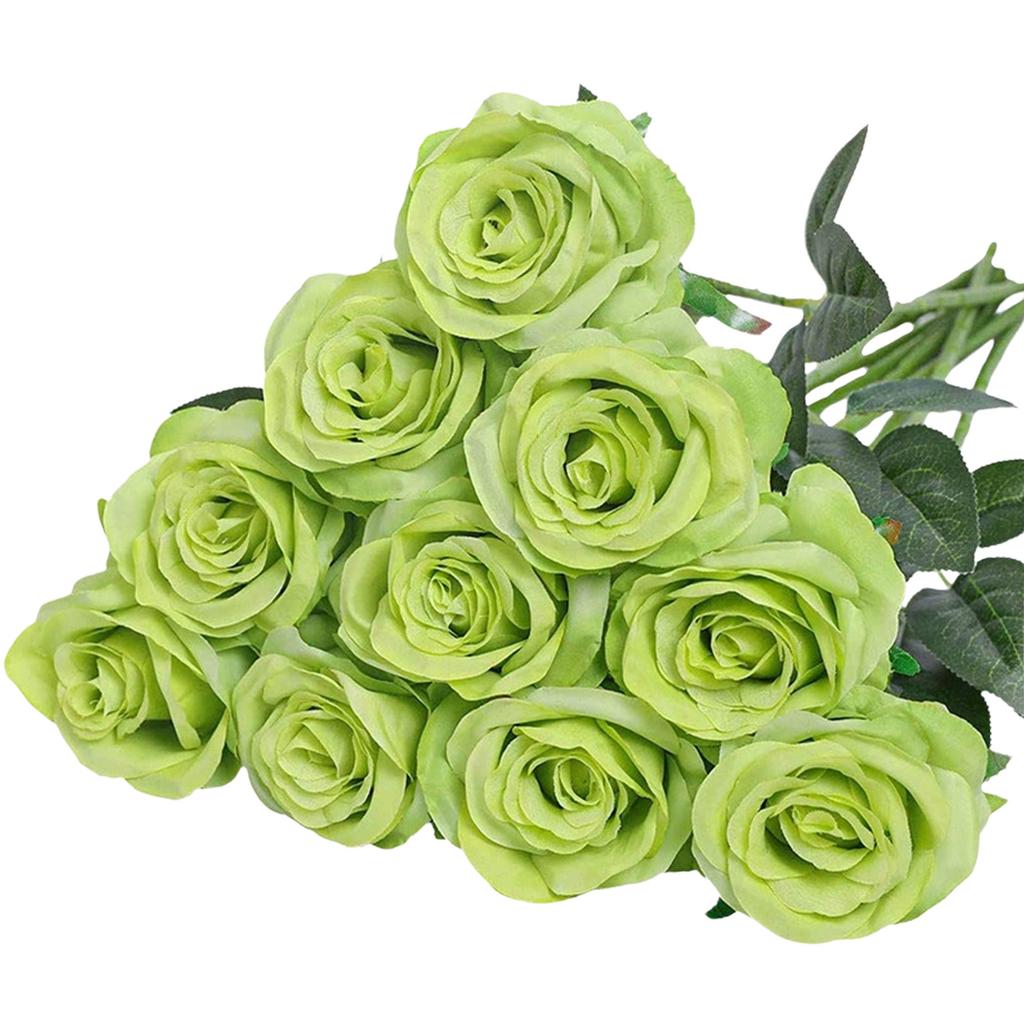 Имитация вечеринки, однотонная роза, искусственная имитация растений, украшение атмосферы, цветы, 1 комплект.10 шт.