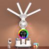 1Pc Rechargeable Table Lamp for Study, Desk Lamp Reading Light Led Table Light with Fan, Led Clock Dispaly Reading Lamp