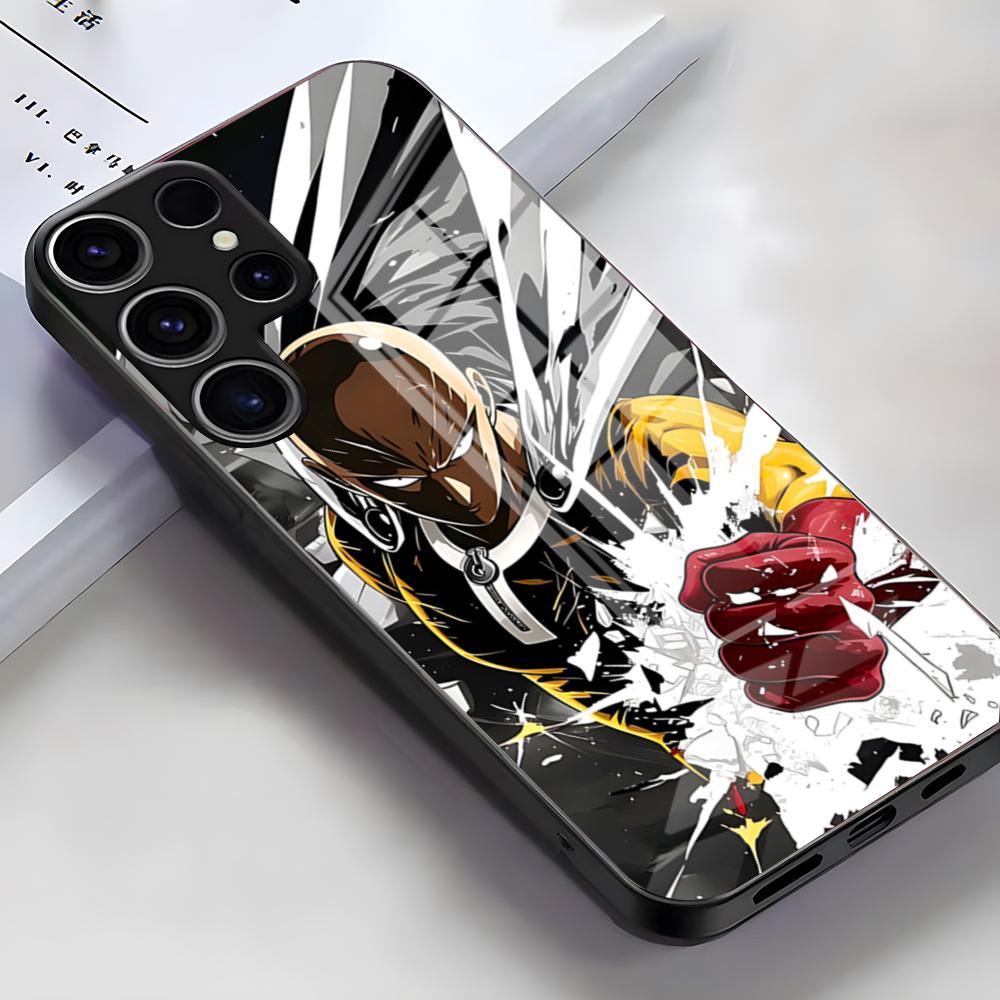 One-Punch Man Phone Case For Samsung S26 S25 Edge Ultra S23 S22 S21 S20 Ultra Plus S24 Fe A54 A53 A25 Glass Cover