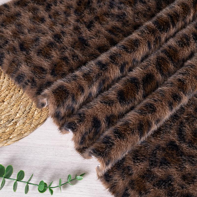 50x160см Леопардовый Принт Плюшевая Синтетическая Меховая Ткань Костюмная Ткань Искусственный Мех Одежда Ковер DIY Домашняя Ткань