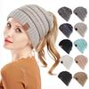 Multi-Color Winter Hats Women‘s Ponytail Messy Bun Beanie New Beanie Hat  for Girls