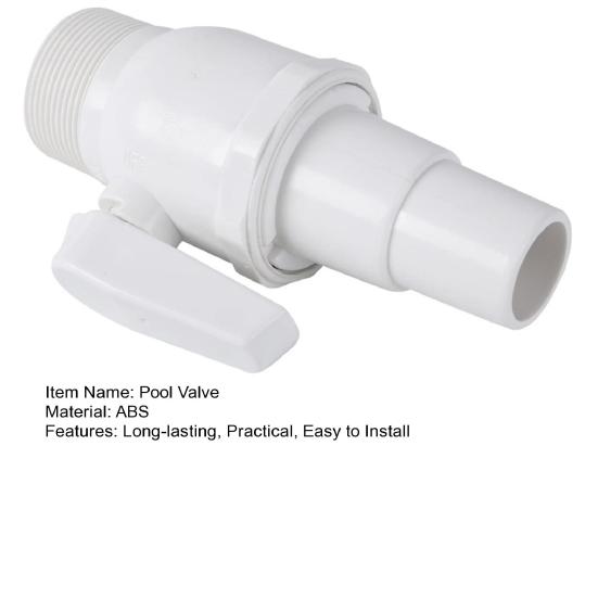 Pool Pump Valve 1.5-1.25 Inch 2-Way Ball Valve 50 PSI Pressure Rating Water Flow Regulation Pool Valve for Swim Pools Filters Skimmers