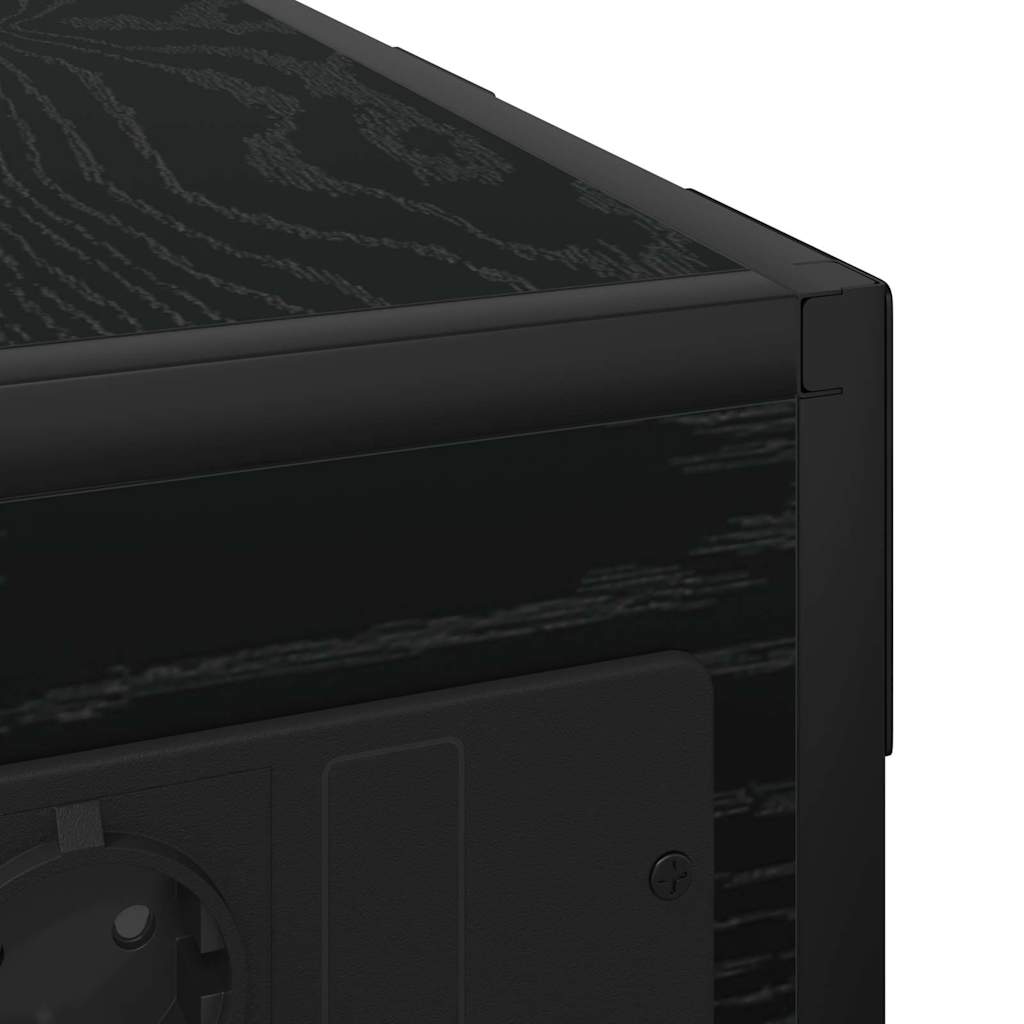 Nightstand Black Oak Look 41.5 x 26 x 60.5 cm