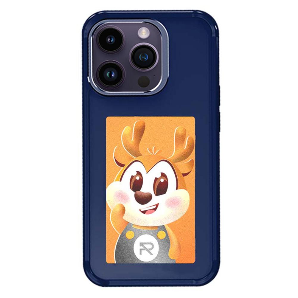 Для iPhone 14 Pro Смарт-чехол для телефона E-Ink 4-цветный HD 4-дюймовый дисплей NFC DIY Настраиваемый экран