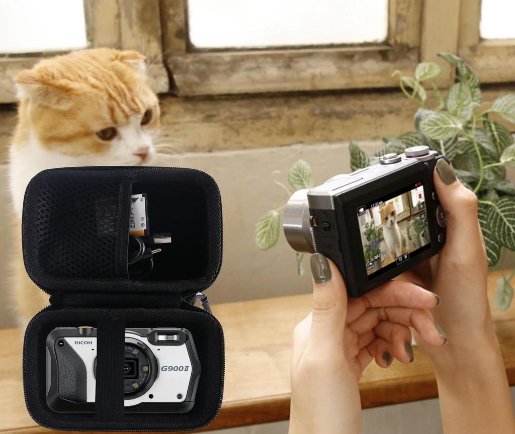Чехол для хранения WERJIA, совместимый с цифровой камерой Ricoh G900 G900SE, защитный чехол для хранения II/Ricoh II/WG-7 (черный)