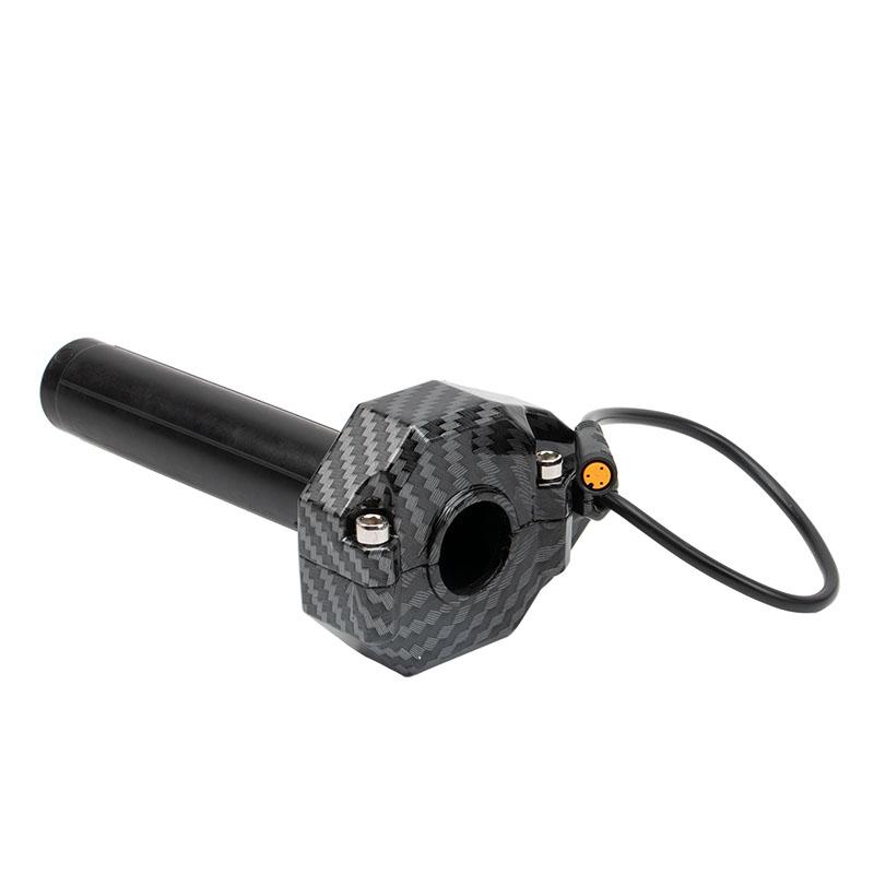 22mm Carbon Fiber Pattern Style Throttle Grip For Happyrun Freego Heybike Electric Dirt Bike Ebike Full Twist Throttle Throttles 2