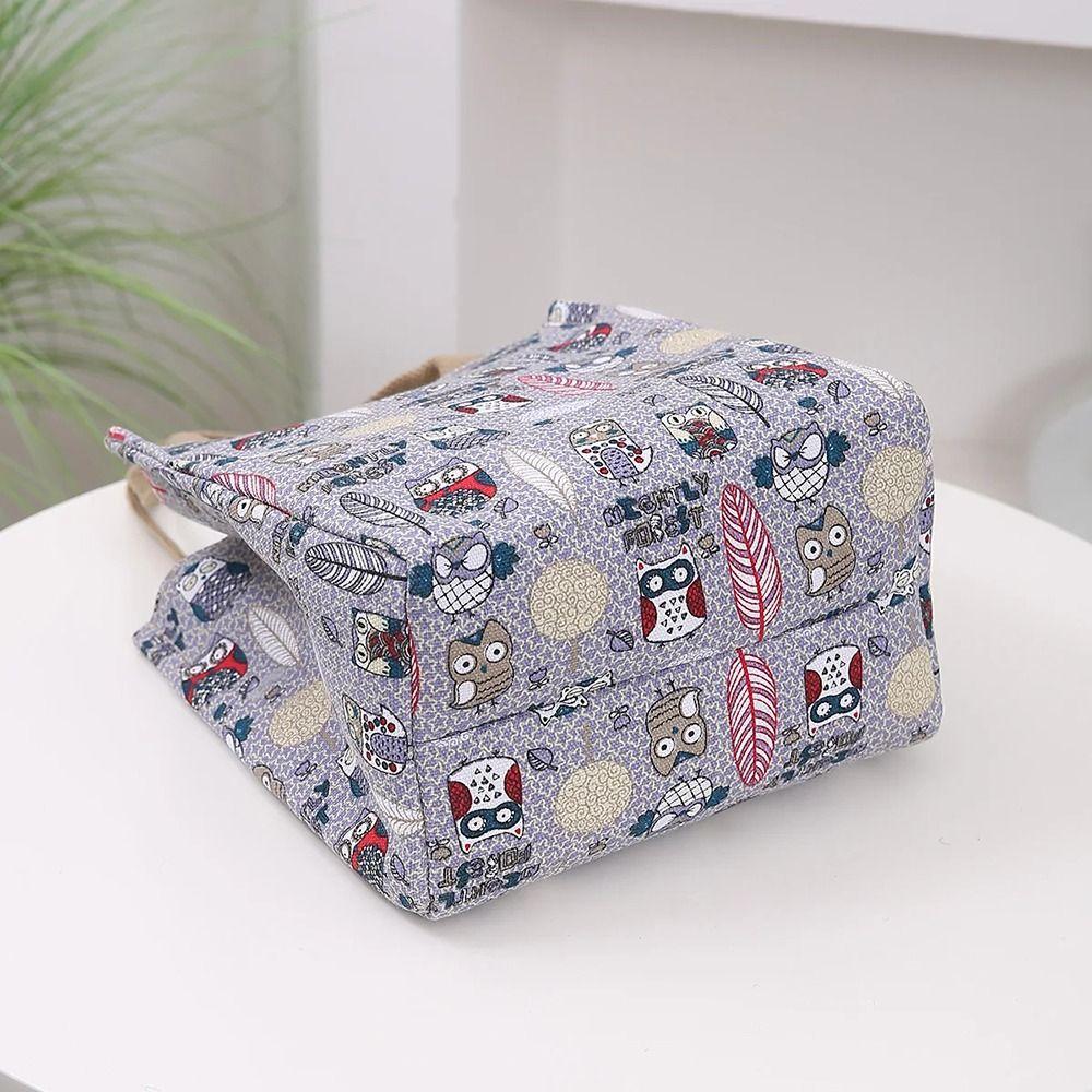 Cartoon Lunchbox Thickening Tote Bag Cute Storage Bag  Work