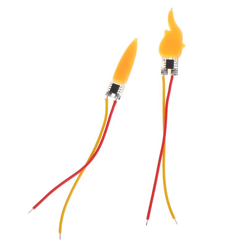 2/5/10 шт. Лампы с эффектом пламени 2200K Диодные нити накала LED 3V Лампа со светодиодным эффектом пламени Для декора Новогодней Рождественской вечеринки