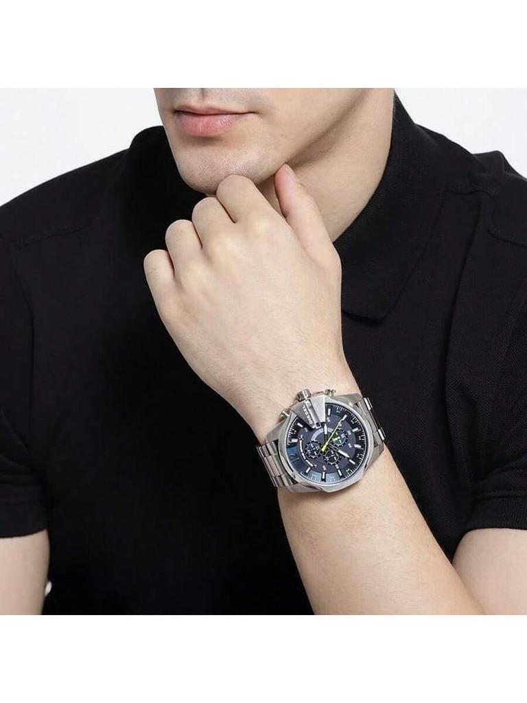 Diesel Мужские кварцевые часы-хронограф, циферблат 51 мм, браслет из нержавеющей стали, подходят для официальных мероприятий DZ4465