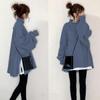 2024 Autumn/Winter Women's Japanese Style Pullover: 8 Solid Colors, Fake Two-Piece Design