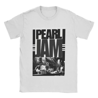 Мужские футболки Pearl Jam Хлопковые топы Новинка Футболки с коротким рукавом и круглым вырезом Графические футболки