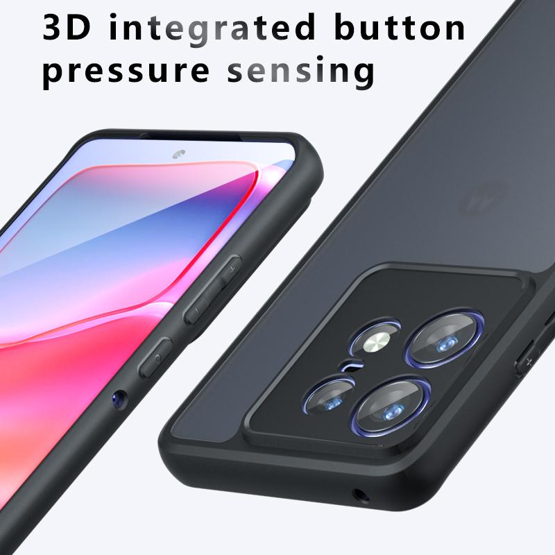 Чехол для Motorola Edge 50 Pro 5G Матовая текстура ПК+ТПУ Угловой противоударный чехол для телефона