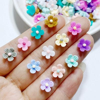 100 шт. Новые милые мини 9 мм цветок плоская спинка смола скрапбукинг DIY ювелирные изделия ремесло украшение аксессуар