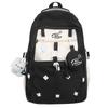 Contrast Color Schoolbag Junior High School Student Backpack College Style Large Capacity Backpack with Coin Purse