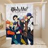 Популярная видеоигра O-Obey Me Водонепроницаемая полиэстеровая шторка для душа Водонепроницаемые вкладыши для занавески для ванной комнаты 90x180 см с 12 крючками
