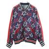 16AW Итальянская смесовая ткань Rayon Принт Ghost по всей поверхности Куртка-бомбер 50 Темно-синий Мужская Б/У