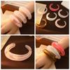 Shiny Acrylic Open Bangle Europe American Style Retro Hand Ring Irregular Wide Bracelet  Women