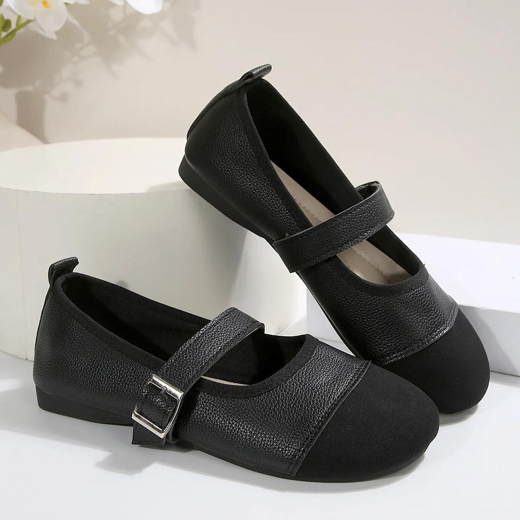 Fashion Leopard Mary Janes Women Shoes Flats 2025 New Round Toe Fashion Casual Breathable Retro Outdoor Flat Shoes Large Size 36-43