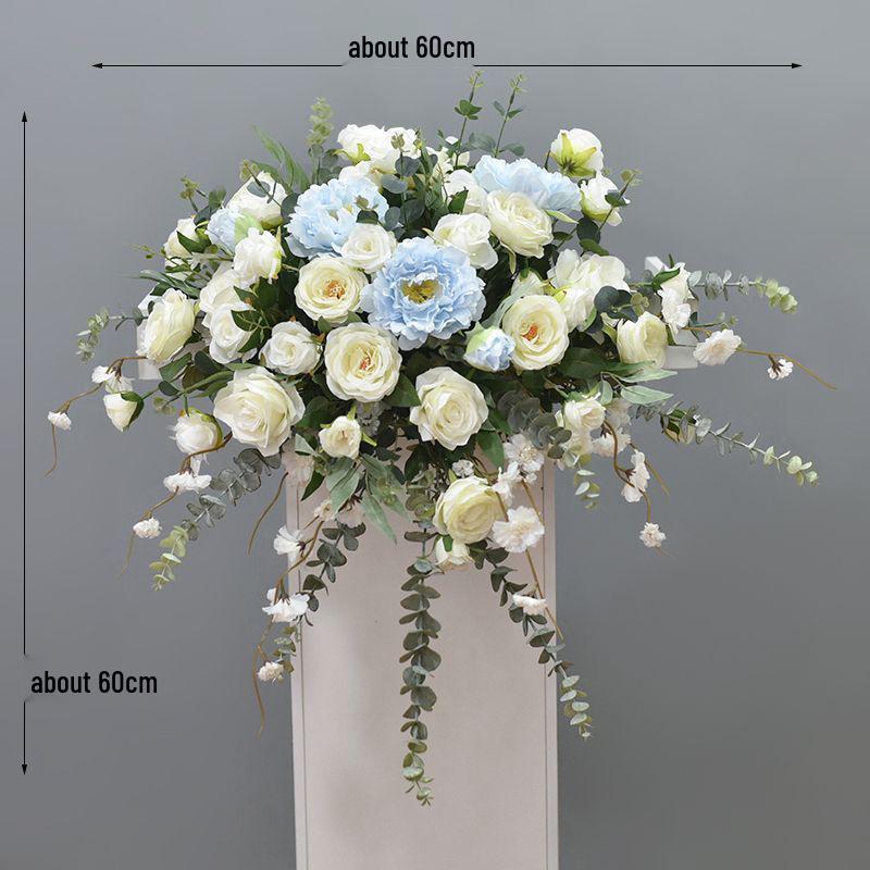 Luxury Business Podium Stand with Artificial Flower Decoration: Perfect for Speeches or Kindergarten Events